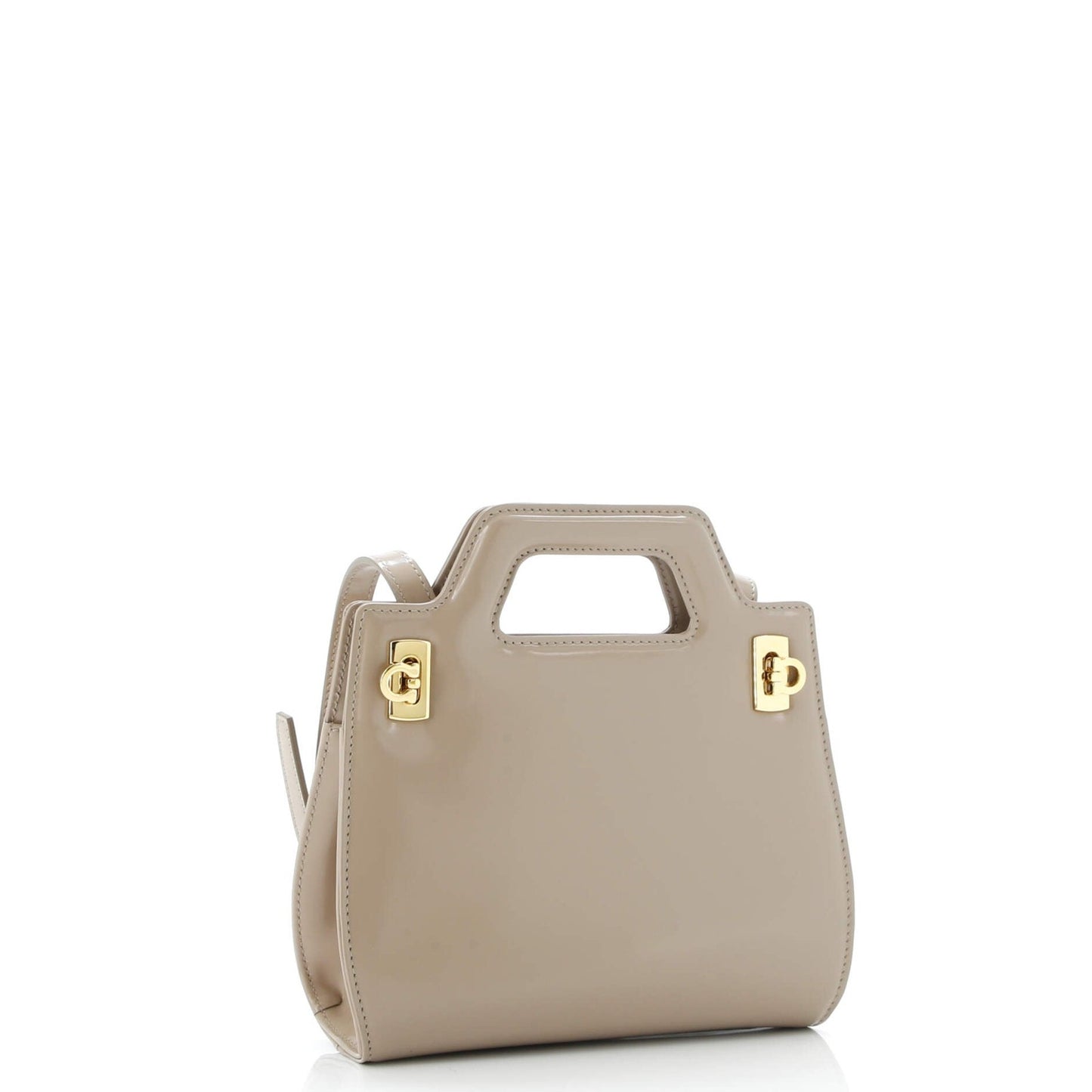 Salvatore Ferragamo Wanda Top Handle Shoulder Bag Leather Mini