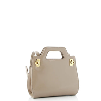 Salvatore Ferragamo Wanda Top Handle Shoulder Bag Leather Mini