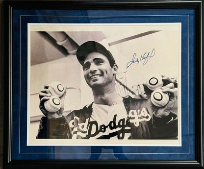 Sandy Koufax Autographed Framed 16X20 Baseball Photo (Jsa)