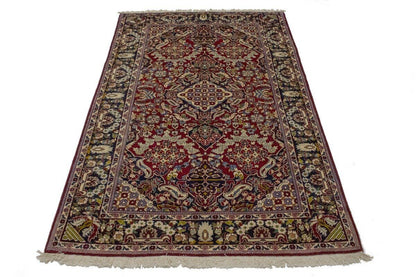 Hand-Knotted Vintage Oriental Rug Classic Floral
