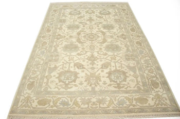 6X9 Ft Handmade Oushak Chobi Oriental Rug Muted