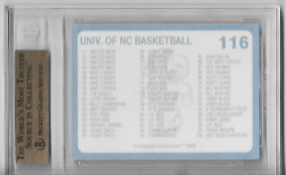 North Carolina 1989-90 Collegiate Collection #116 (Beckett 9 Mint) Card