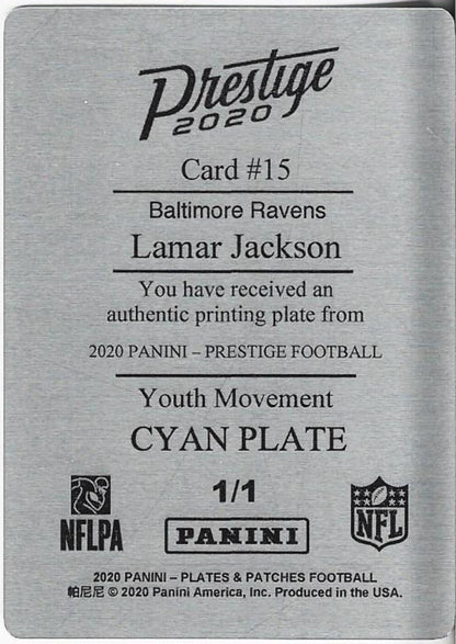 Lamar Jackson 2020 Panini Prestige Youth Movement