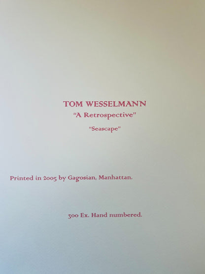 Tom Wesselmann Lithograph Coa Signed Op Numbered, Pencil