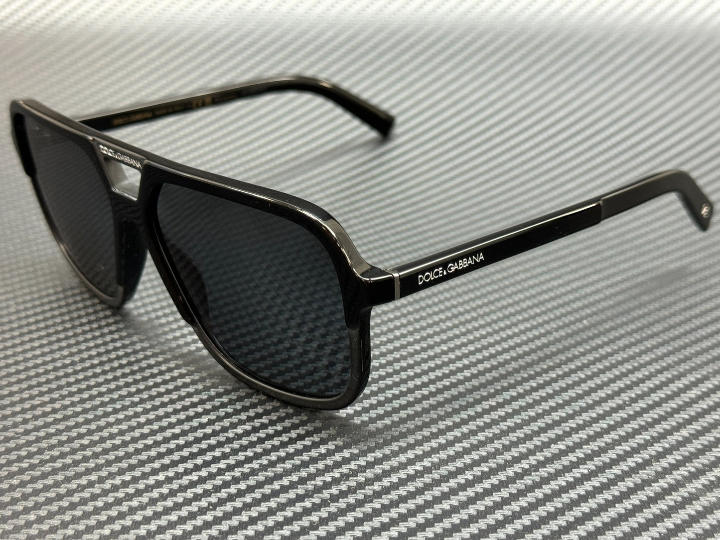 Dolce & Gabbana Dg4354 193481 Black Square Men'S 61 Mm Polarized Sunglasses