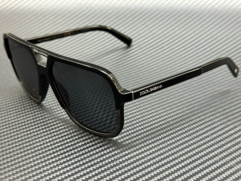 Dolce & Gabbana Dg4354 193481 Black Square Men'S 61 Mm Polarized Sunglasses