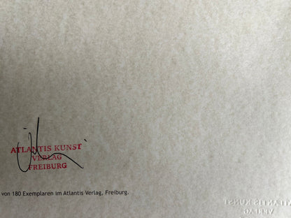 David Hockney Lithograph Handmade Coa Signed Op Numbered In Pencil