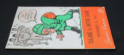 11/24/1945 Tulane Vs. Notre Dame College Program