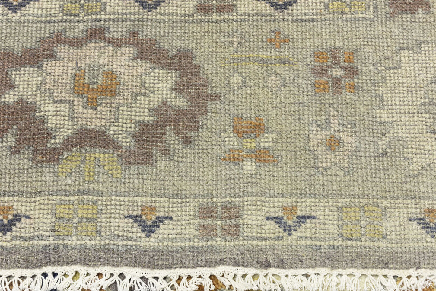 Handmade Oushak Floral Rug Colorfast Oriental