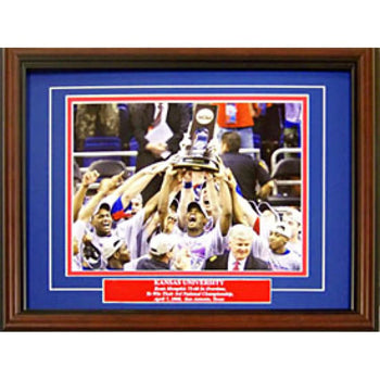 2007-2008 Kansas Jayhawks Men'S Basketball Celebration 8X10 Photo