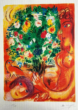 Marc Chagall Lithograph Coa Hand Numbered Signed Limited
