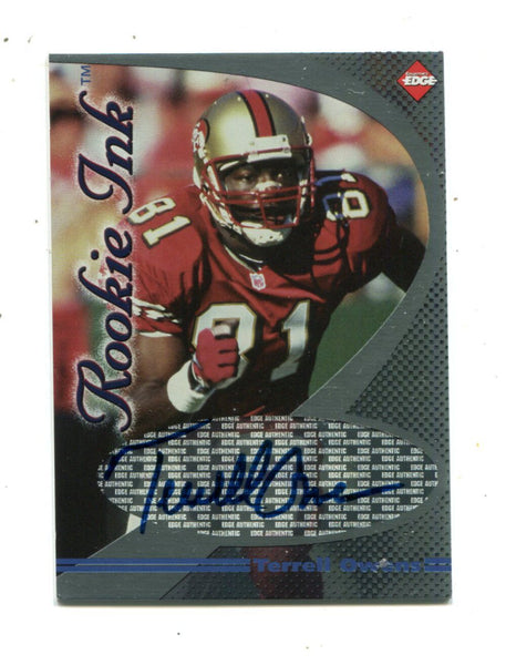 Terrell Owens 1998 Collector`S Edge Rookie Ink Autographed Card