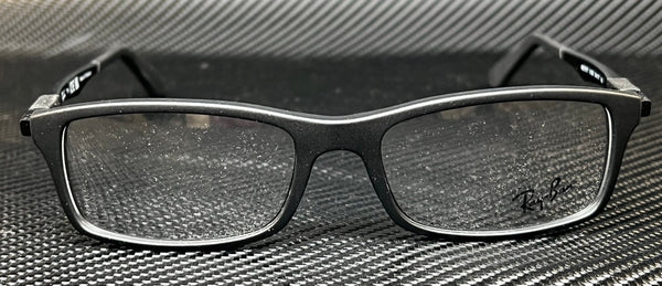 RAY BAN RX7017 5196 Matte Black Rectangle 56 mm Unisex Eyeglasses