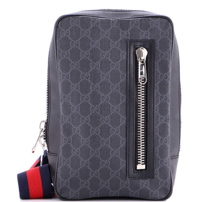 Gucci Soft Zip Sling Bag Gg Coated Canvas Small