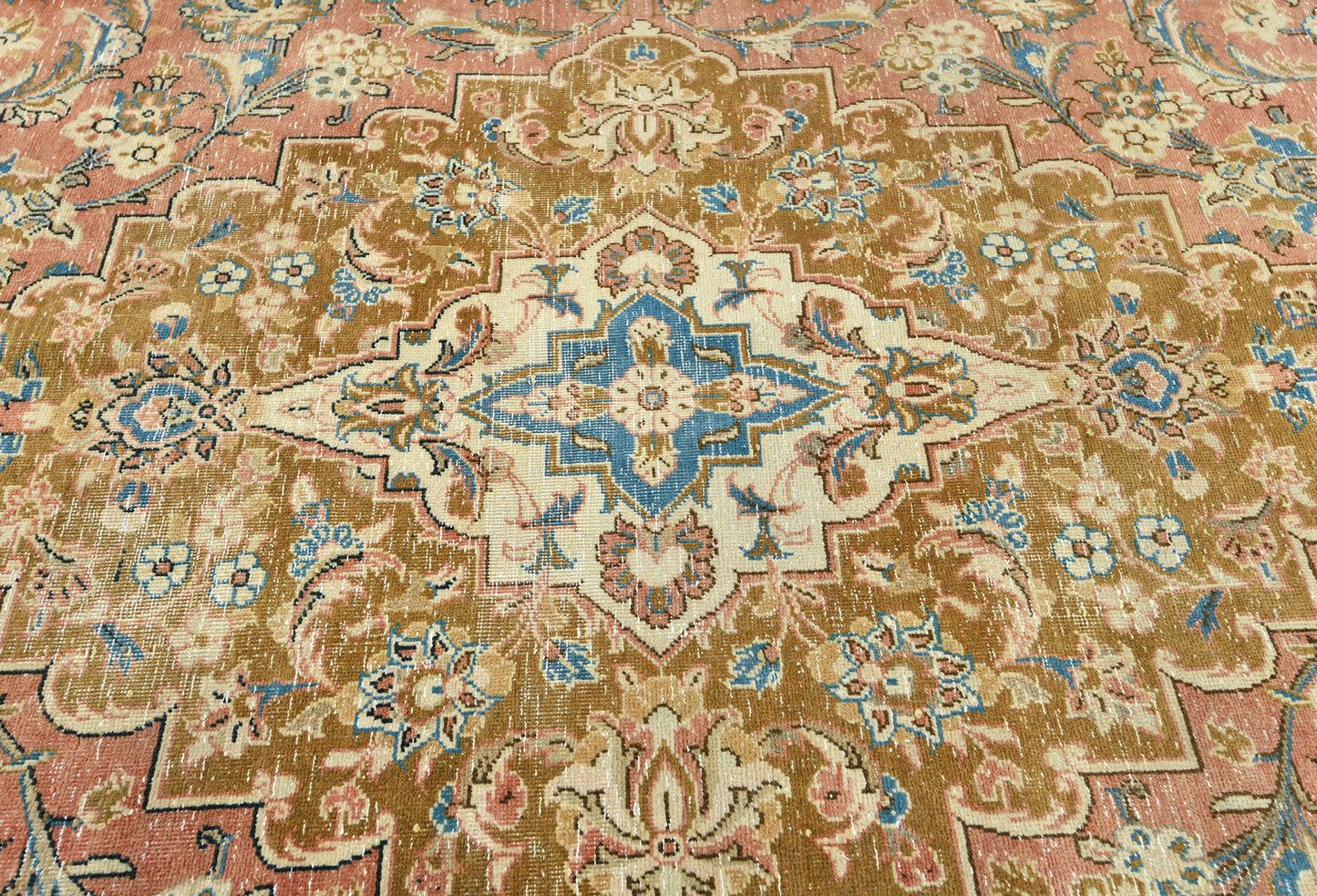 Semi-Antique Stone-Washed Oriental Rug Distressed