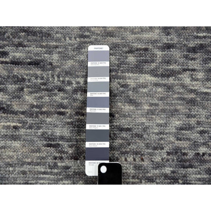 9'2"X11'10" Blue Geometric Art Deco Collection Wool Hand Knotted Rug