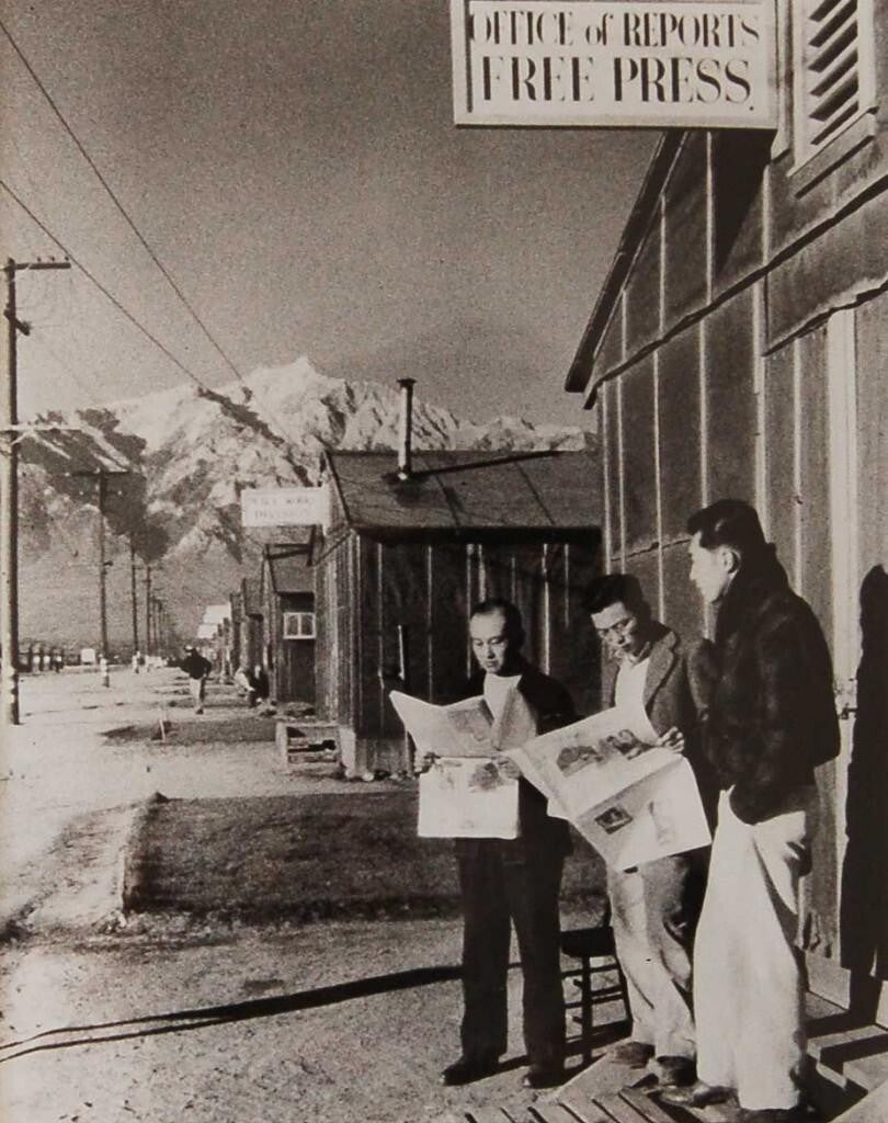 Ansel Adams - Ww2 Japanese Internment Original Photo Gelatin Silver Print 1985