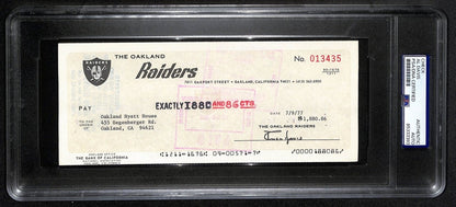 Al Davis Hof Signed/Autographed 8.5X3.5 Bank Check Raiders Psa/Dna 193223