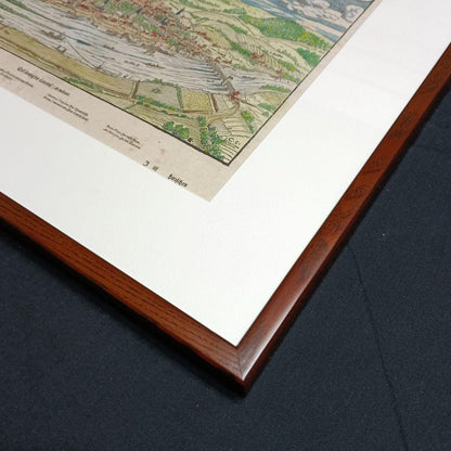 Sebastian Munster Trier Map 1598 Hand-Colored Woodcut Original Cosmographia