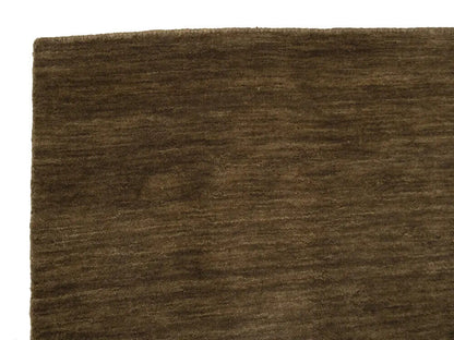 Brown Solid Hand-Loomed 6X9 Gabbeh Wool Rug