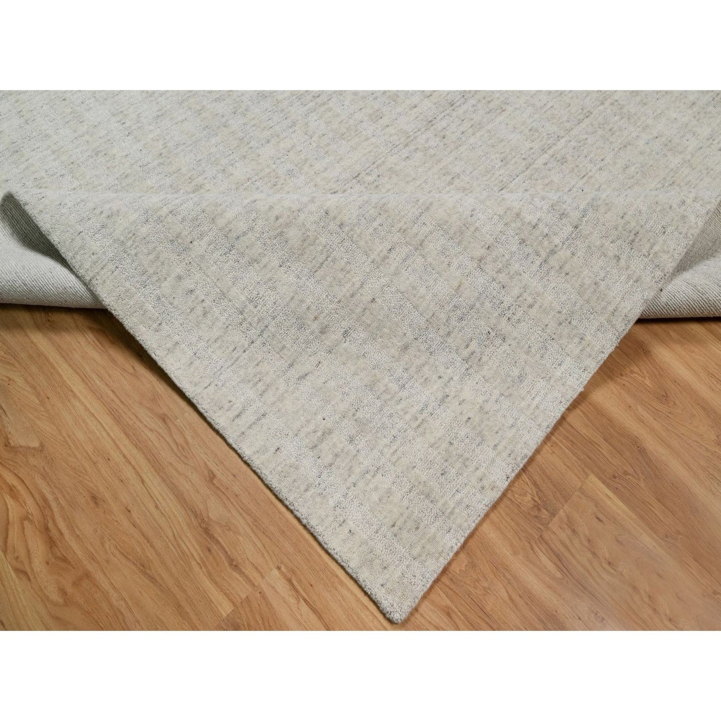 12'X15' Ivory Hand Loomed Xl Rug Salt And Pepper Effect Natural Wool
