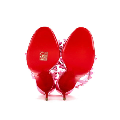Christian Louboutin Women'S Spikita Heeled Sandals Spiked Leather 100