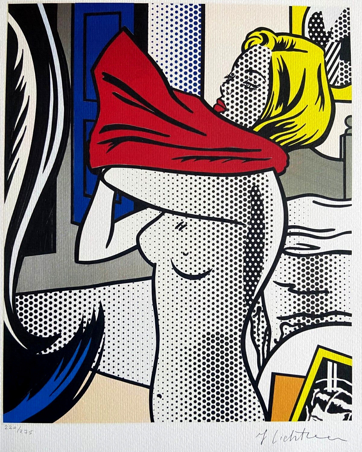 Roy Lichtenstein Lithograph Coa Signed Op Limited Edition