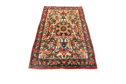 3X5 Ft Vintage Oriental Rug Floral Tribal Design