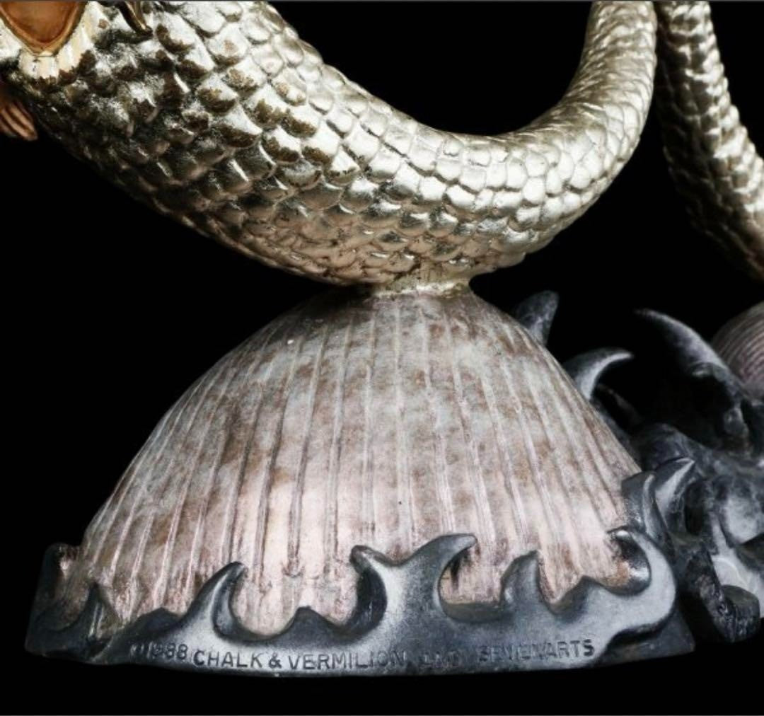 Bronze Art Sculpture 1988 Limited Edition Marmaid Erte Sculpture Deco