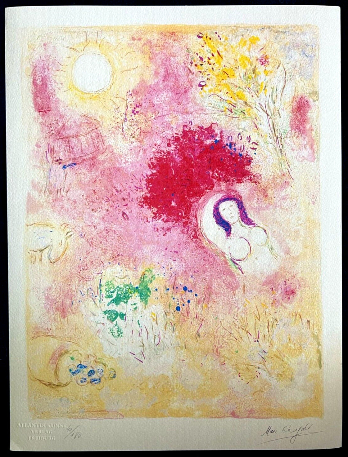 Marc Chagall Lithograph 1978 (Coa Signed) Hand Numbered Crayon Rare