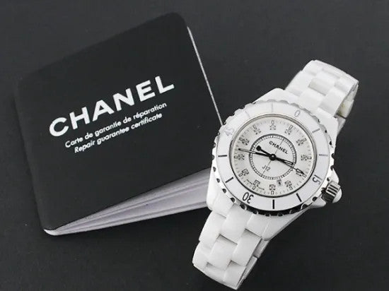 Chanel J12 12P Genuine Diamond Index H1628 White Ceramic