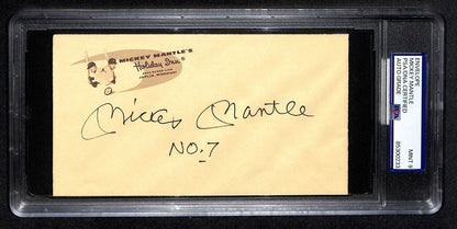 Mickey Mantle Hof Signed/Inscribed Hotel Envelope