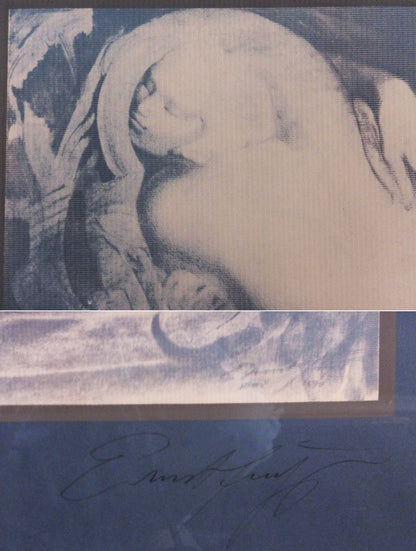 Ernst Fuchs Original Signed Silk Screen Print Salamander'S Shadow Austria Framed