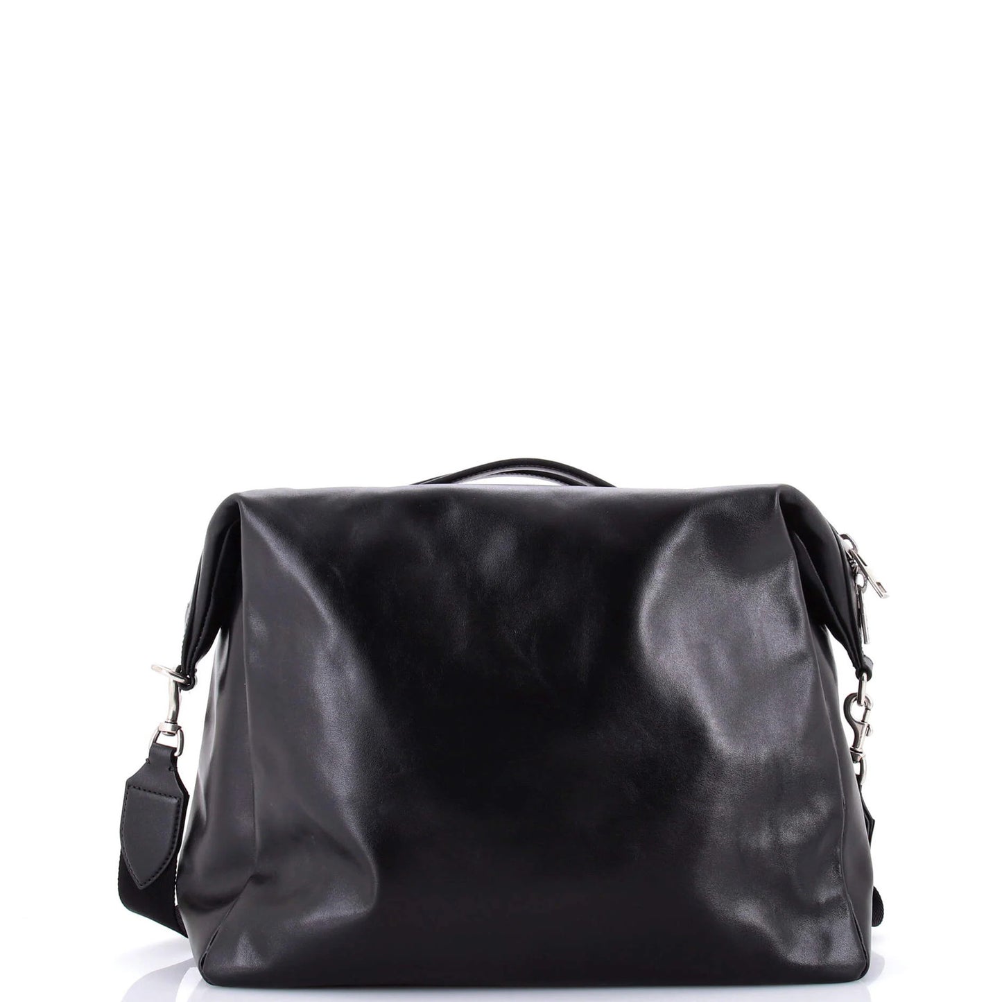 Alexander Mcqueen Front Zip Logo Messenger Bag Leather Medium