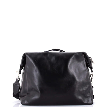 Alexander Mcqueen Front Zip Logo Messenger Bag Leather Medium