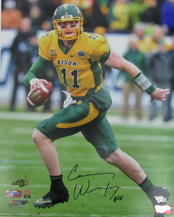 144256 Carson Wentz North Dakota State Signed/ Autographed 16x20 Photo Fanatics
