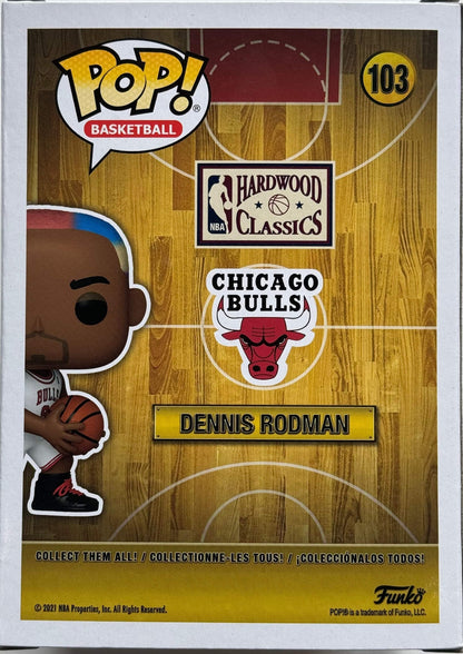 Dennis Rodman Autographed Chicago Bulls Funko Pop #103 (Jsa)