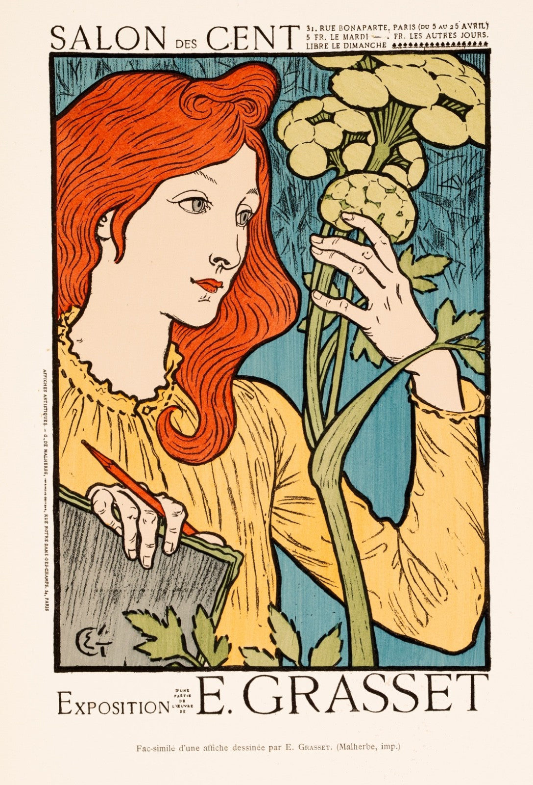 Grasset  Salon De Cent  Original 1896 Chaix Lithograph  Les Affiches Illustr