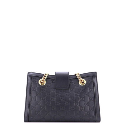 Gucci Padlock Chain Tote Guccissima Leather Small