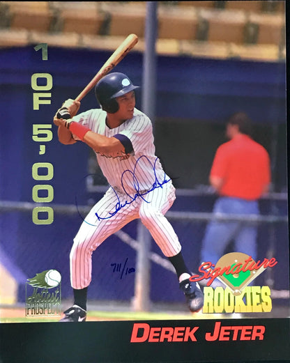 Derek Jeter Signed 8X10 Baseball Photo (Jsa)