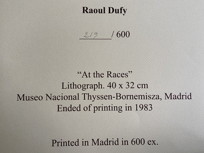 Raoul Dufy, Hand-Signed Limited Coa Lithograph Op