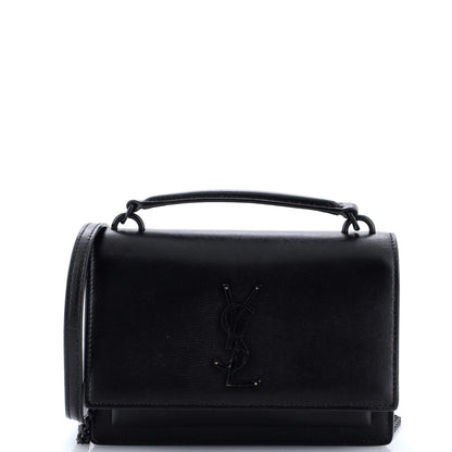 Saint Laurent Sunset Top Handle Chain Wallet Leather