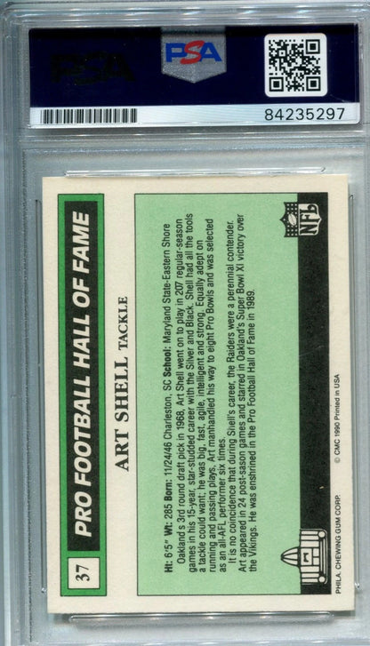 Art Shell 1990 Autographed Swell Football Card (Psa)