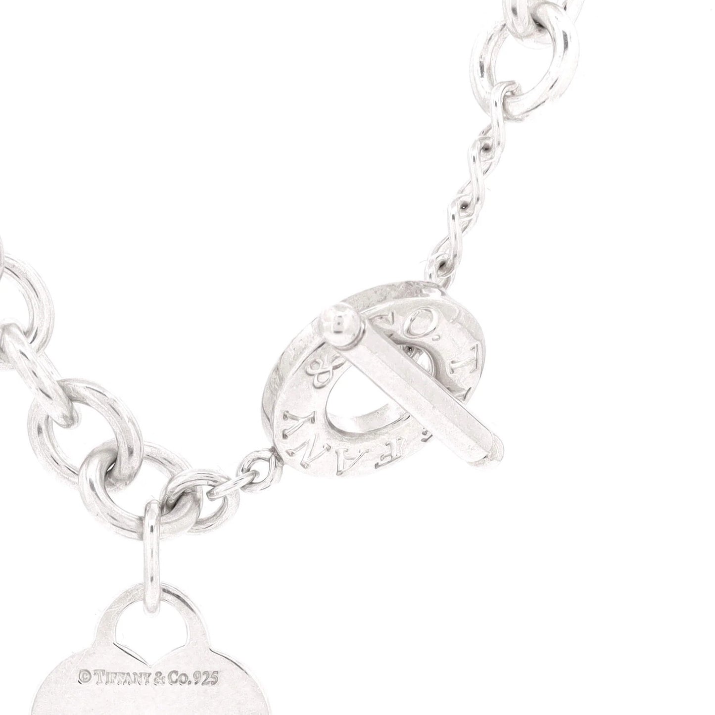Tiffany & Co. Heart Tag Toggle Chain Necklace Sterling Silver