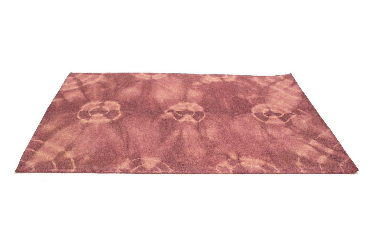 5x8 Hand-Tufted Deep Blush Tie-Dye Rug for Modern Girls Room