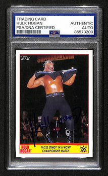 Hulk Hogan Signed/Auto 2015 Topps Wwe Champion Card #23 Psa/Dna 198789