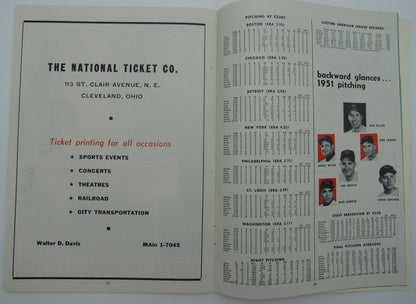 1952 Cleveland Indians Yearbook 144481