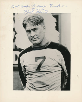 Mel Hein  Hof Autographed 8X10 B/W Magazine Photo Chicago Bears Jsa