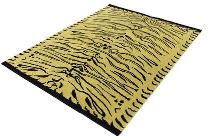 Handmade Nepali Wool Oriental Rug Modern Tribal