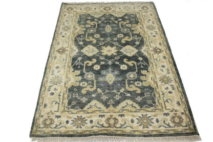 4X6 Ft Handmade Oriental Rug Floral Classic